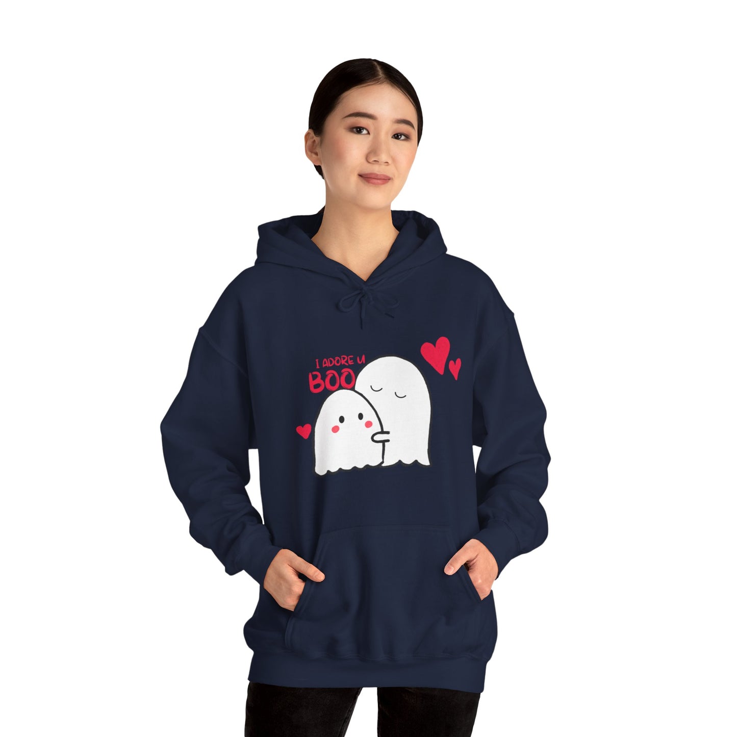 Cute i adore you my boo Heavy Hooded Sweatshirt for men and women