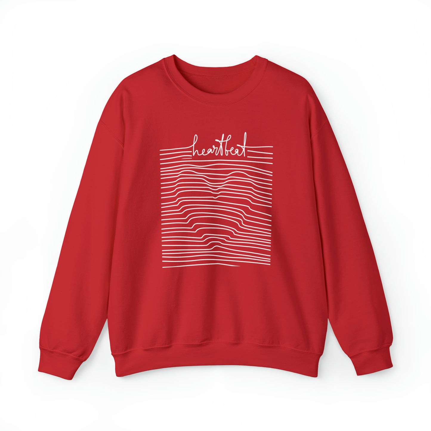 Very beautiful and creative heartbeat men and women very comfortable Heavy Blend™ Crewneck Sweatshirt