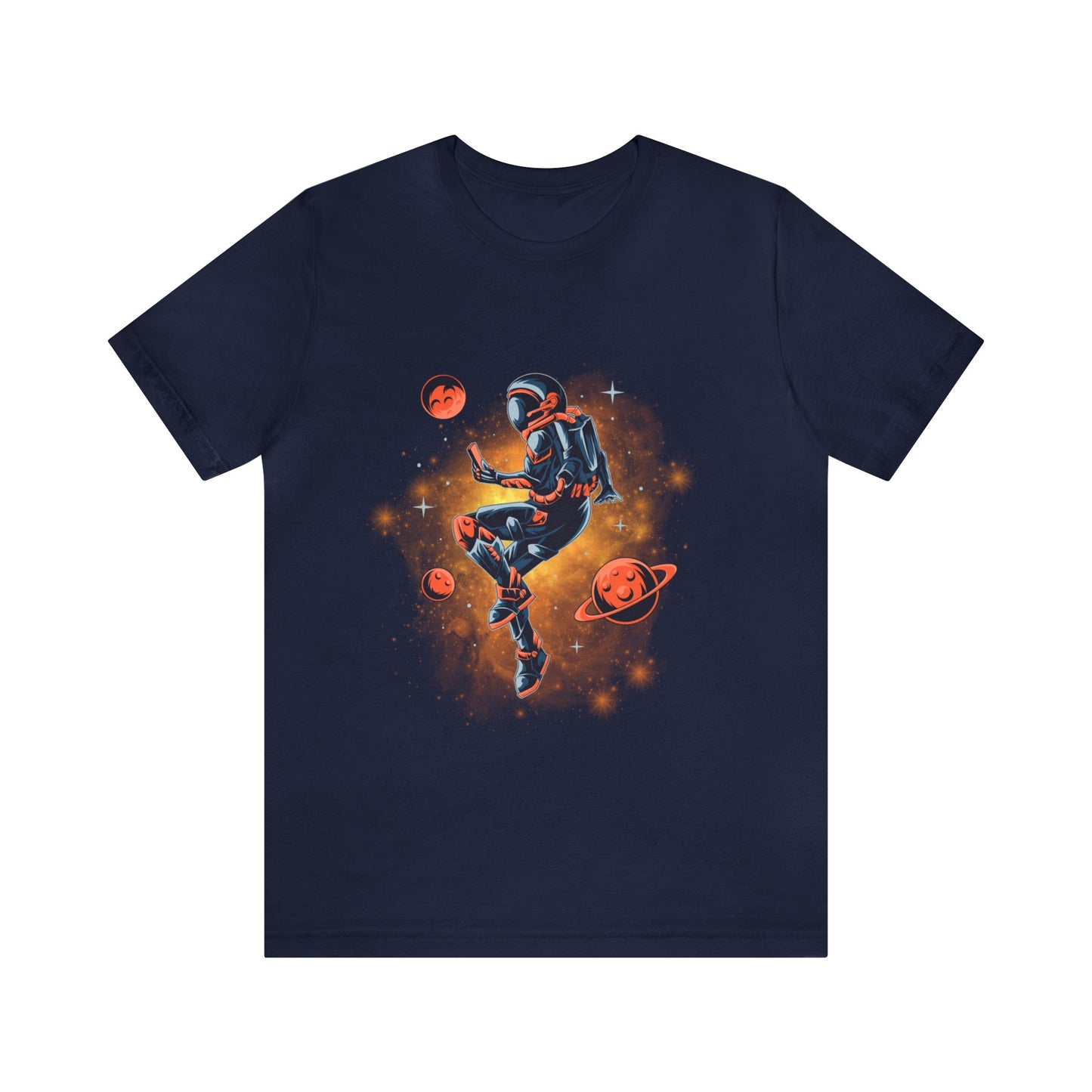 Beautiful Astronaut Jersey Short Sleeve T-Shirt for men and women