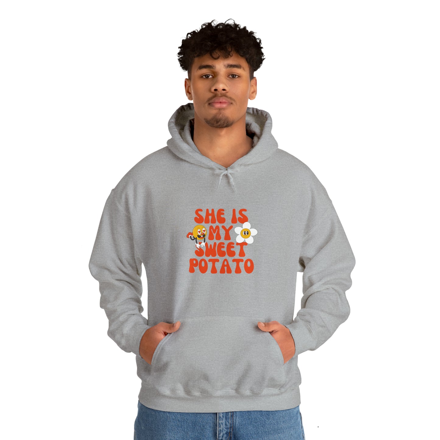 MEN and WOMEN cute she is my sweet potato Heavy Blend™ Hooded Sweatshirt