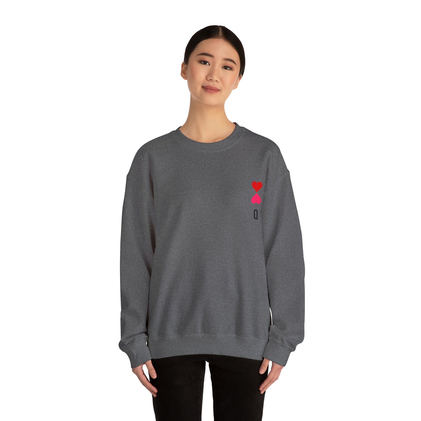 Heart queen Heavy Blend™ Crewneck Sweatshirt for men and women