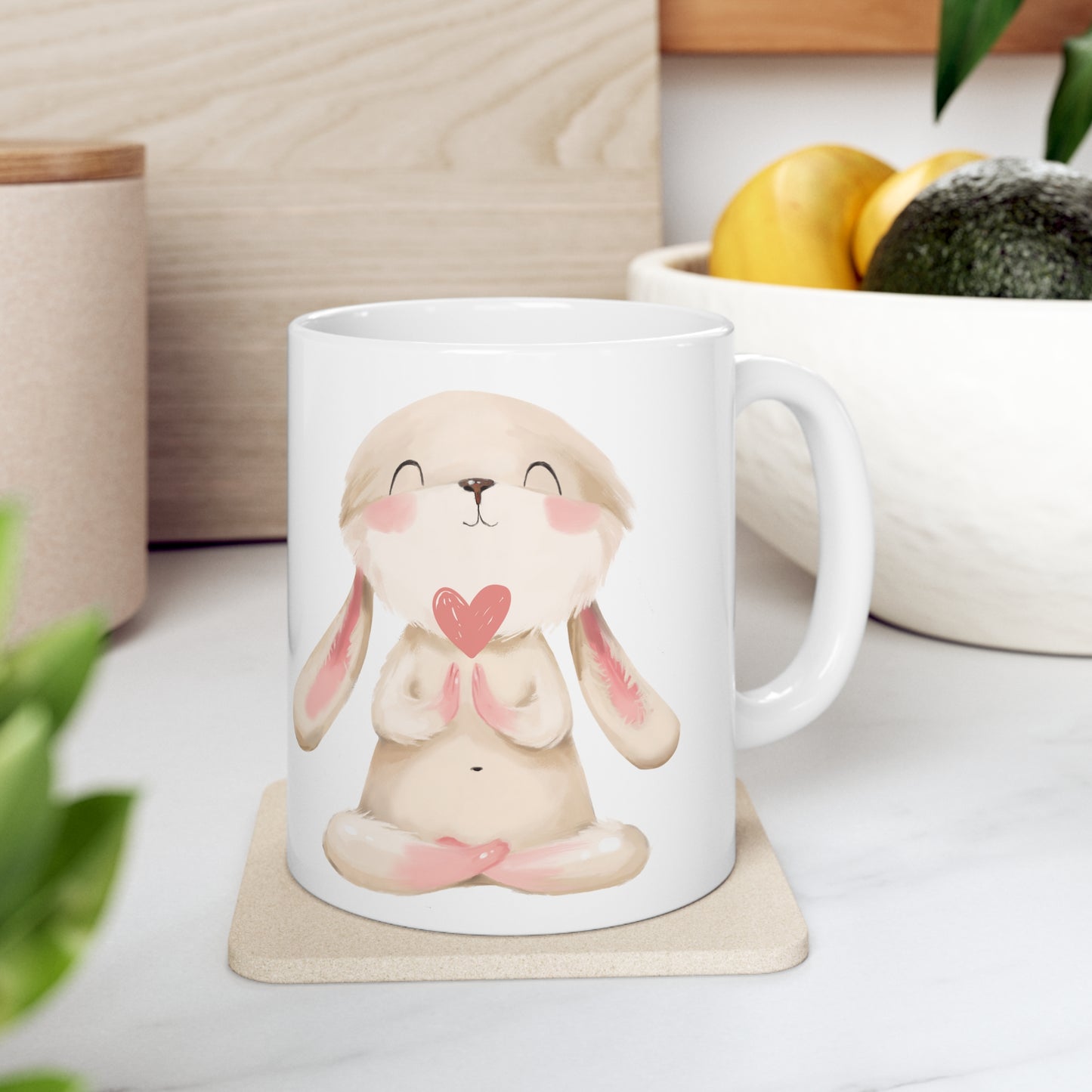 Cute bunny with heart Coffee  Mug 11oz