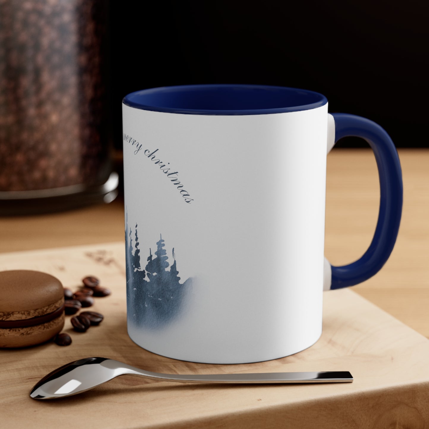 Forest snow Christmas coffee mug