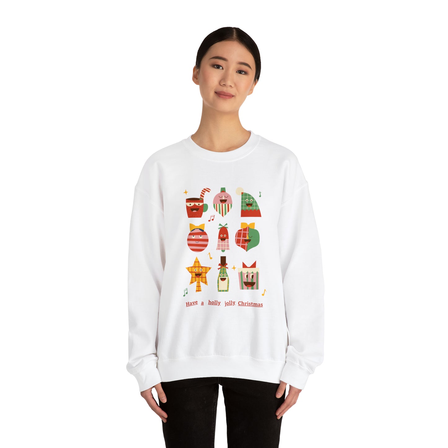 Have a HOLLY JOLLY Christmas Heavy Blend™ Crewneck Sweatshirt for men and women