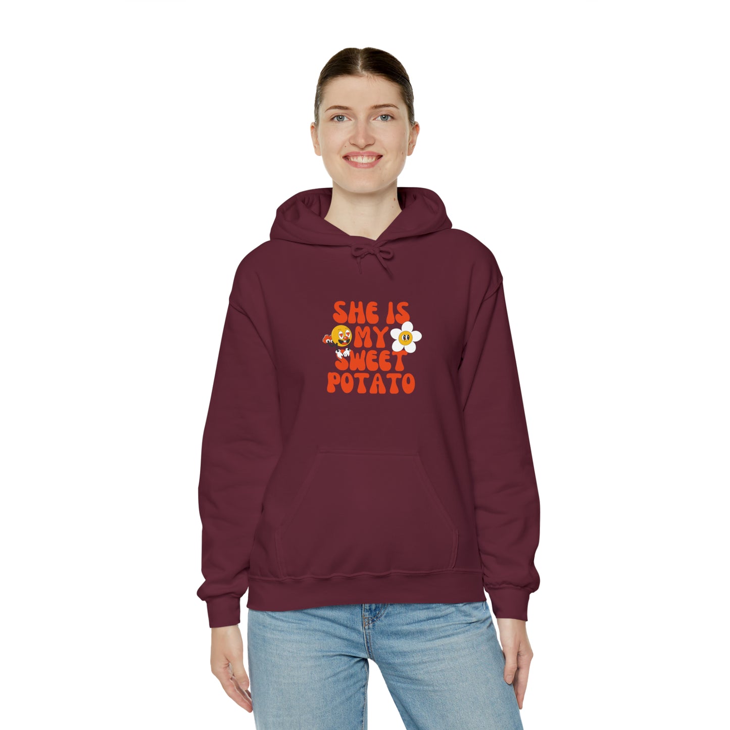 MEN and WOMEN cute she is my sweet potato Heavy Blend™ Hooded Sweatshirt