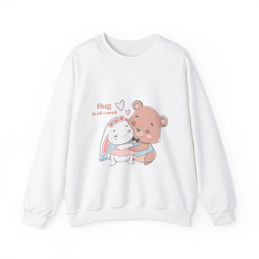 Hug is all i need Cute heavy Valentine's Special Sweatshirt for men and women