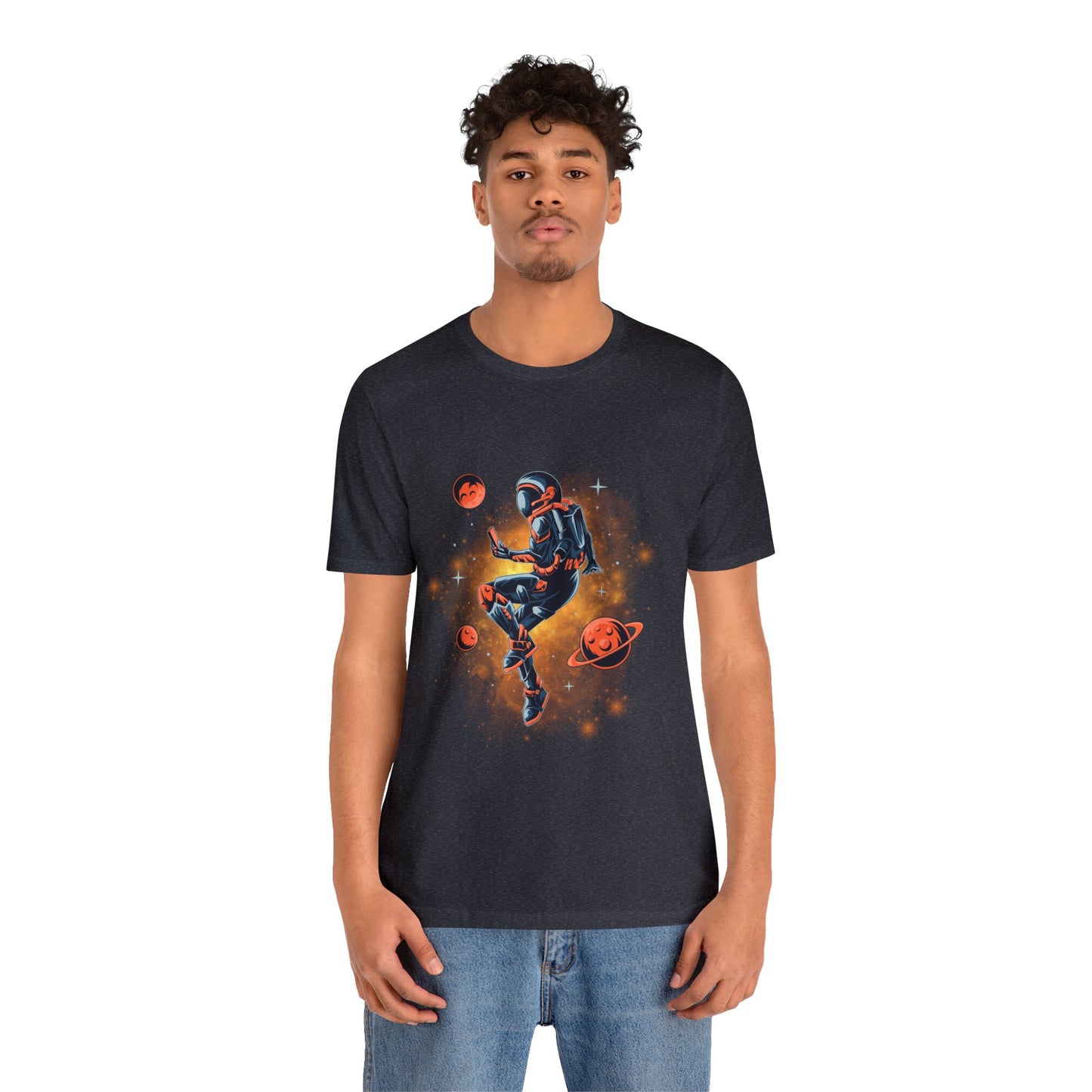 Beautiful Astronaut Jersey Short Sleeve T-Shirt for men and women