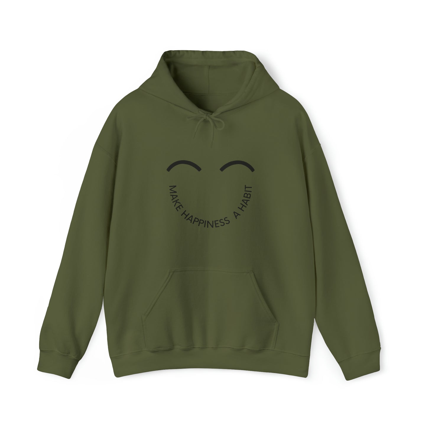 Make happiness a habit Heavy Blend™ Hooded Sweatshirt for men and women