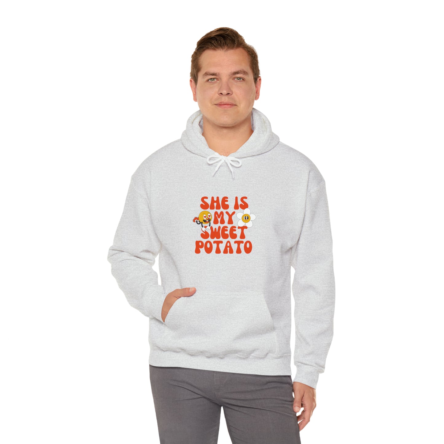 MEN and WOMEN cute she is my sweet potato Heavy Blend™ Hooded Sweatshirt