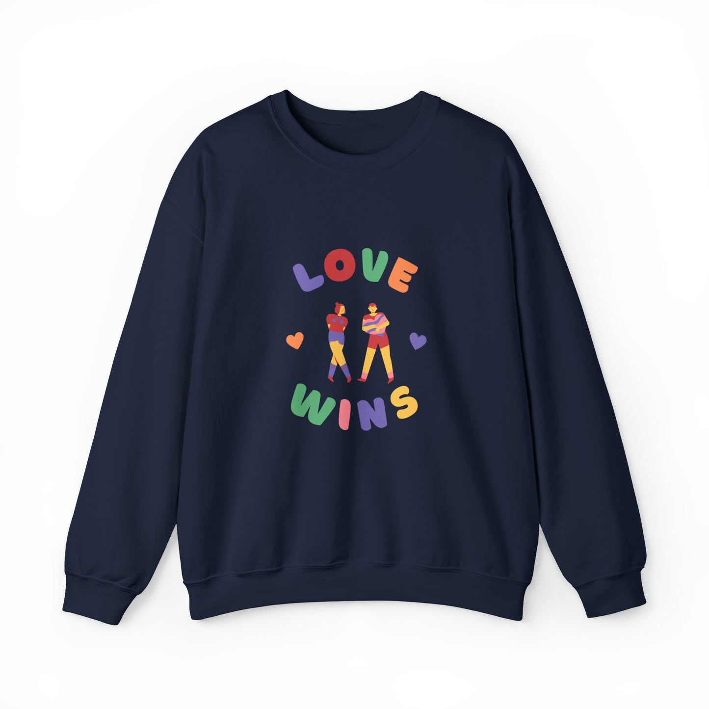 Beautiful LOVE WINS couple Heavy Blend™ Crewneck Sweatshirt for men and women