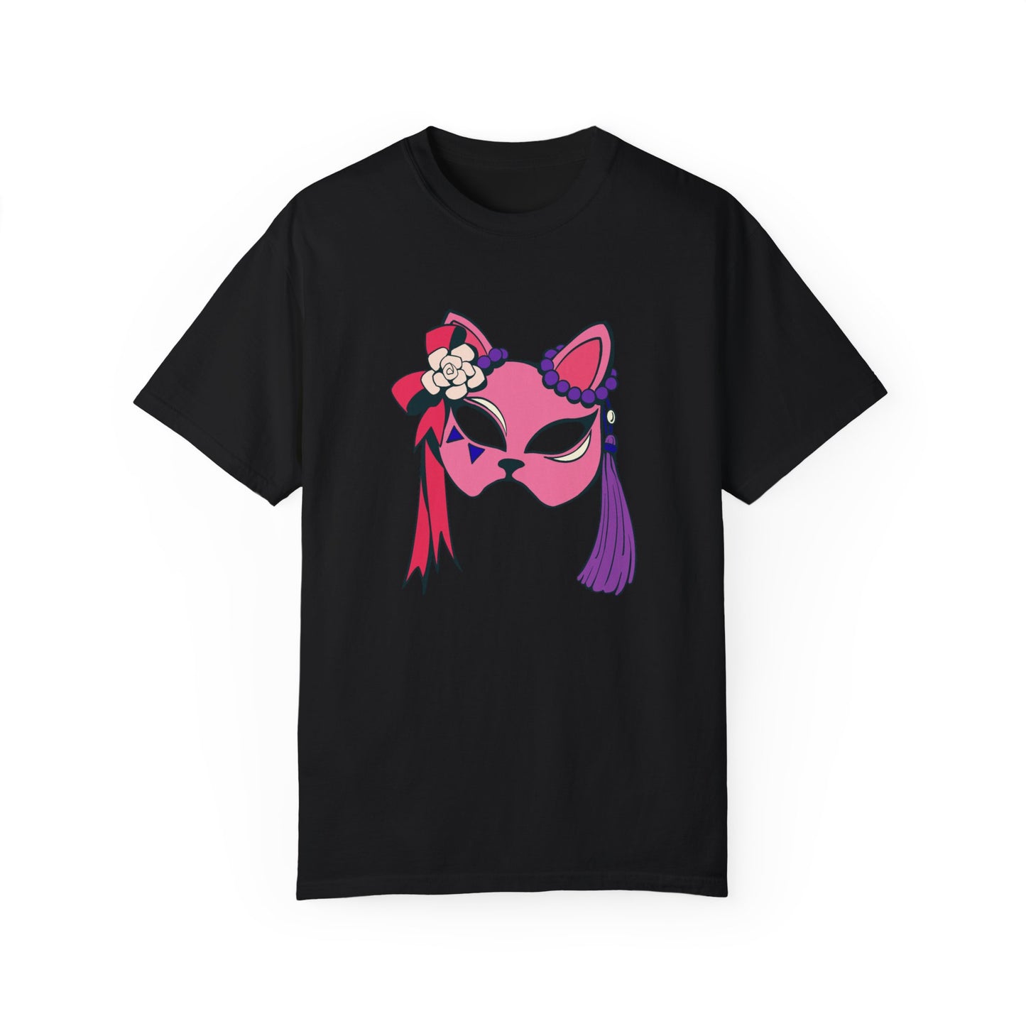 Beautiful cat mask artwork T-shirt for women