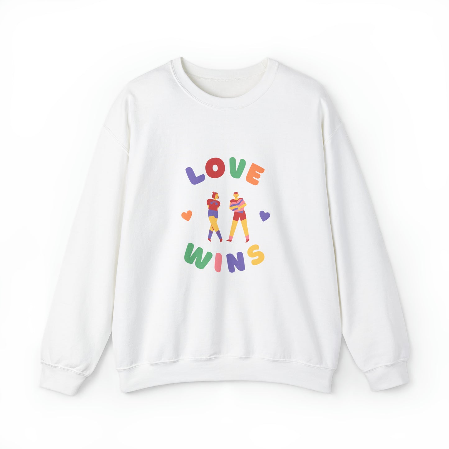 Beautiful LOVE WINS couple Heavy Blend™ Crewneck Sweatshirt for men and women