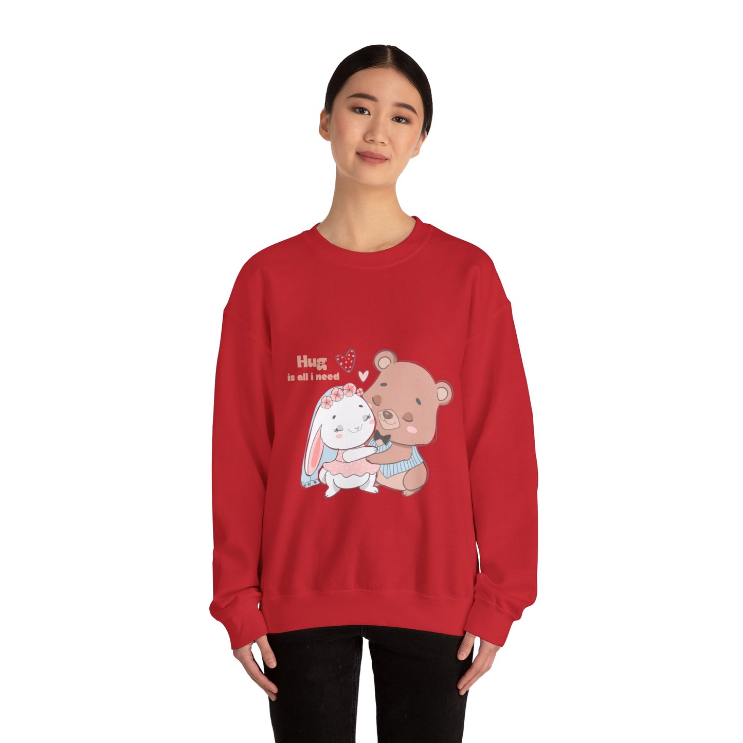 Hug is all i need Cute heavy Valentine's Special Sweatshirt for men and women