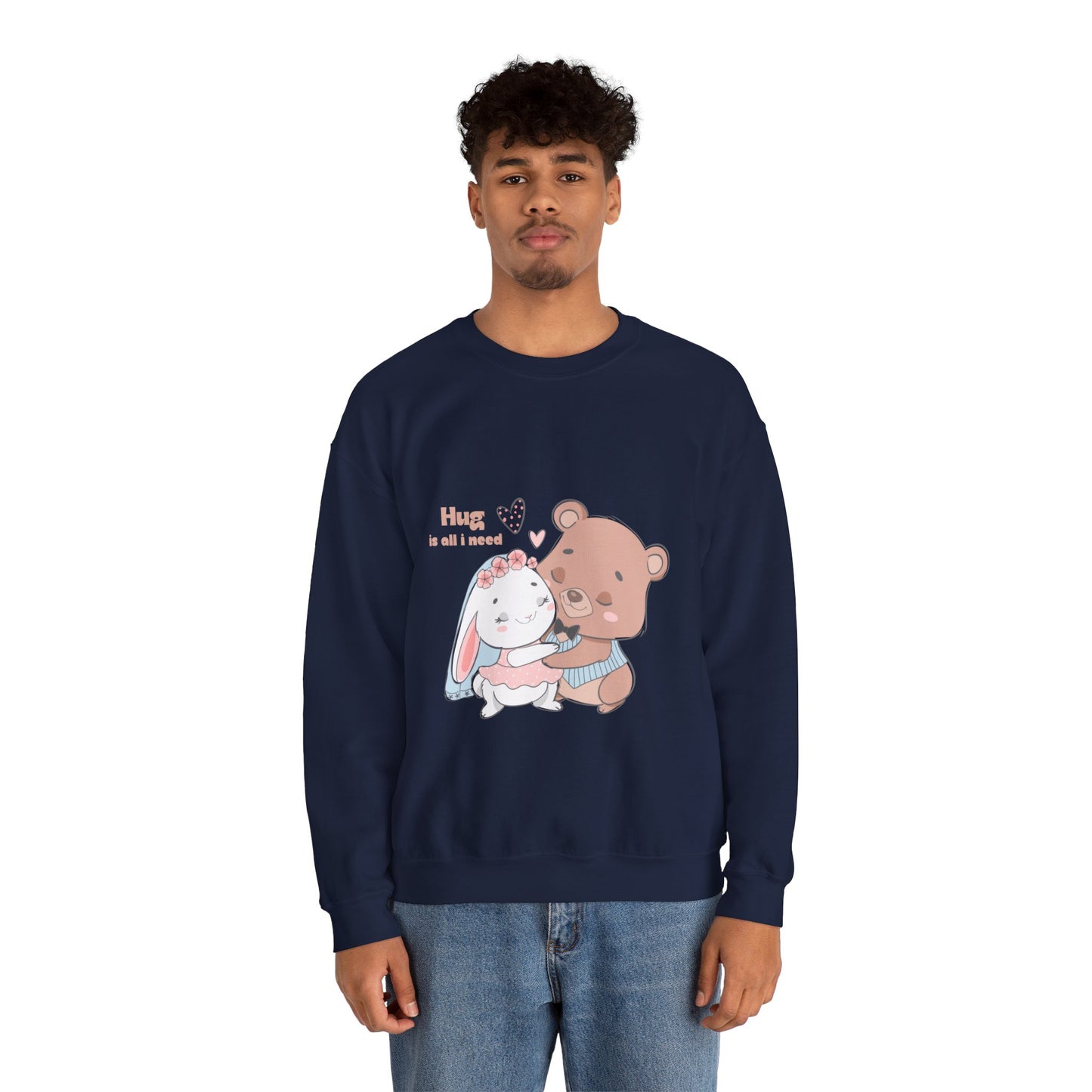 Hug is all i need Cute heavy Valentine's Special Sweatshirt for men and women