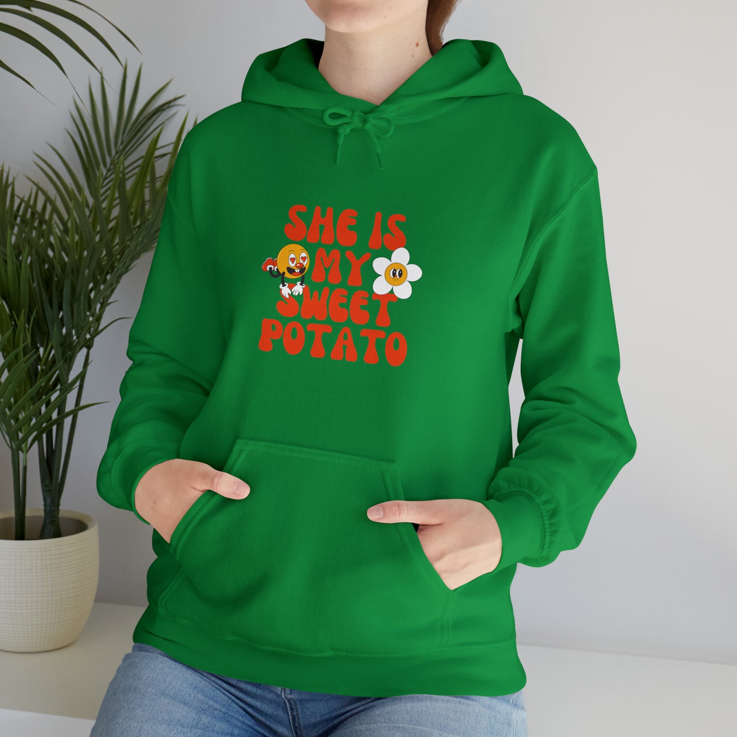 MEN and WOMEN cute she is my sweet potato Heavy Blend™ Hooded Sweatshirt