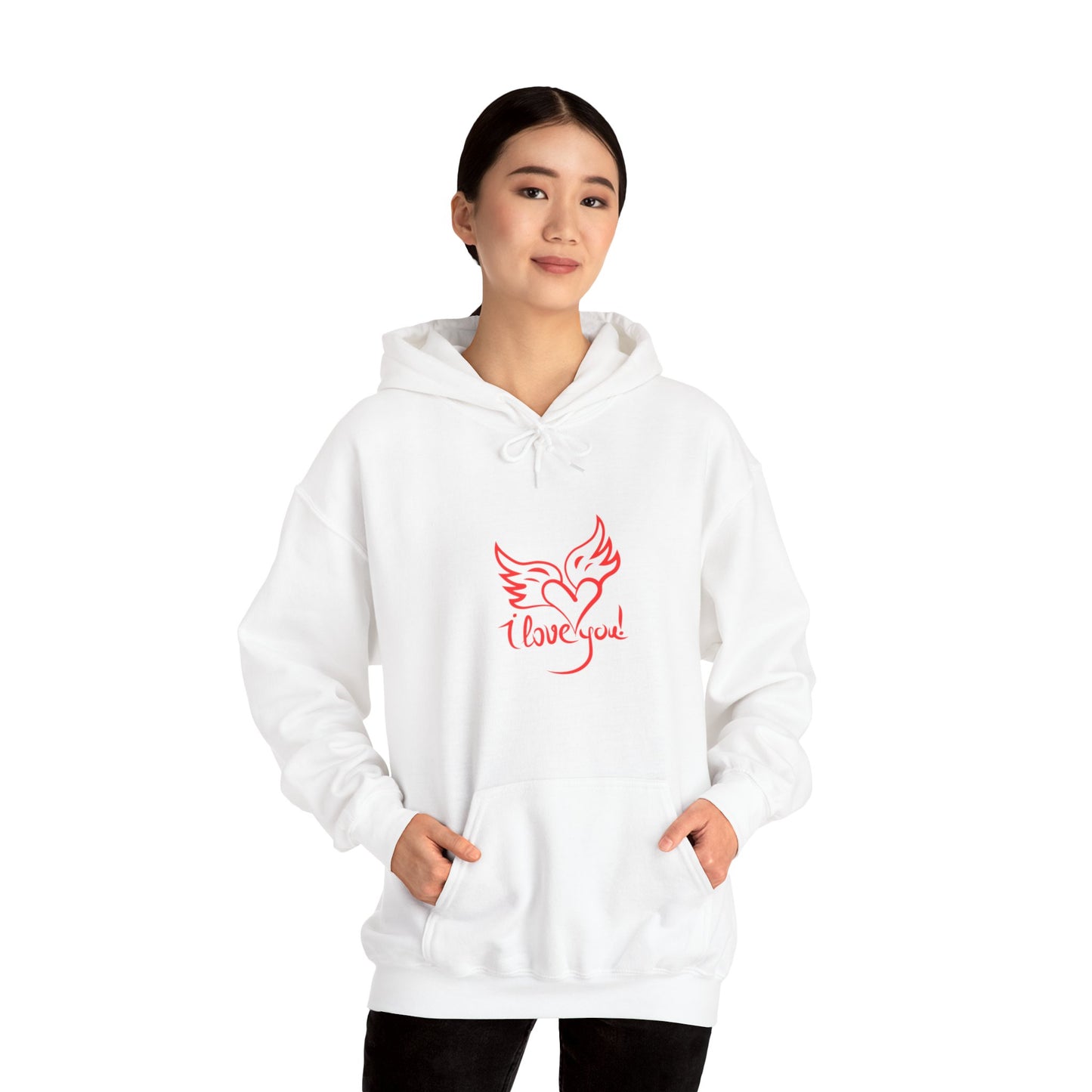 I love you beautiful valentine Heavy Hooded Sweatshirt for men and women