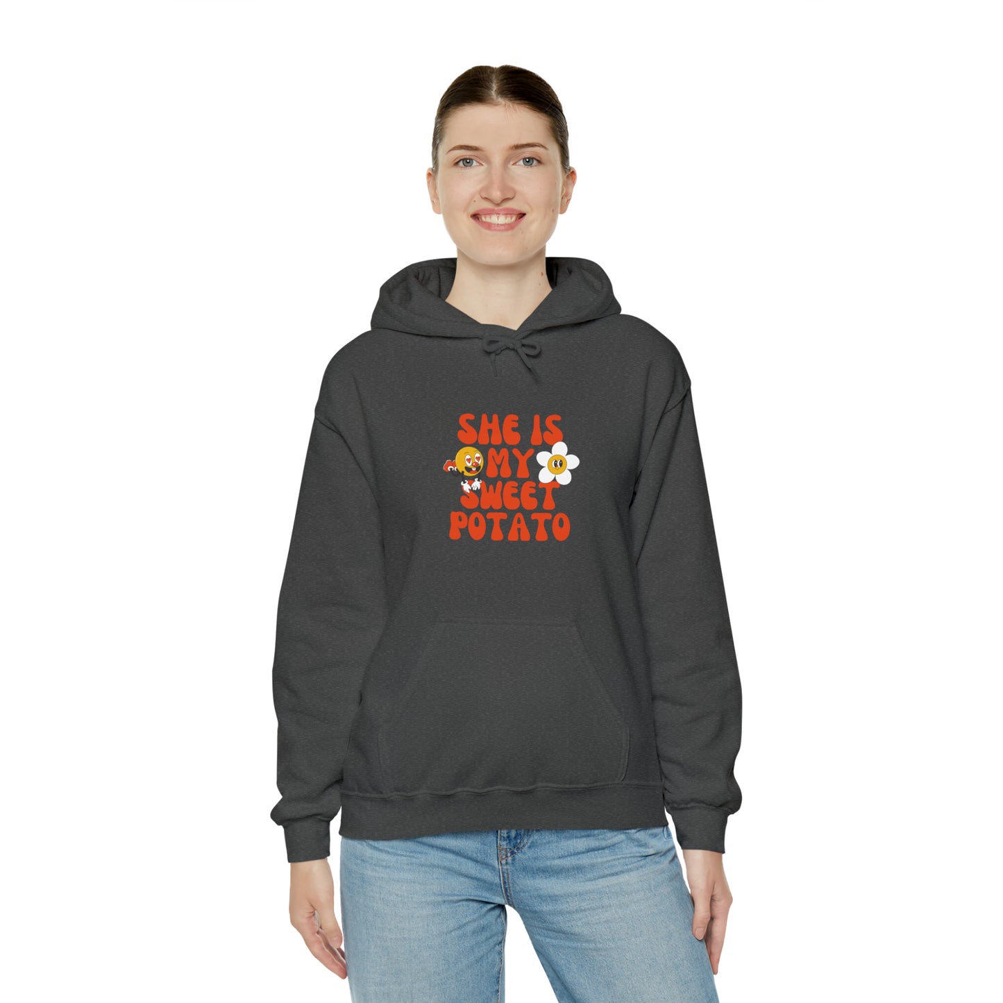 MEN and WOMEN cute she is my sweet potato Heavy Blend™ Hooded Sweatshirt