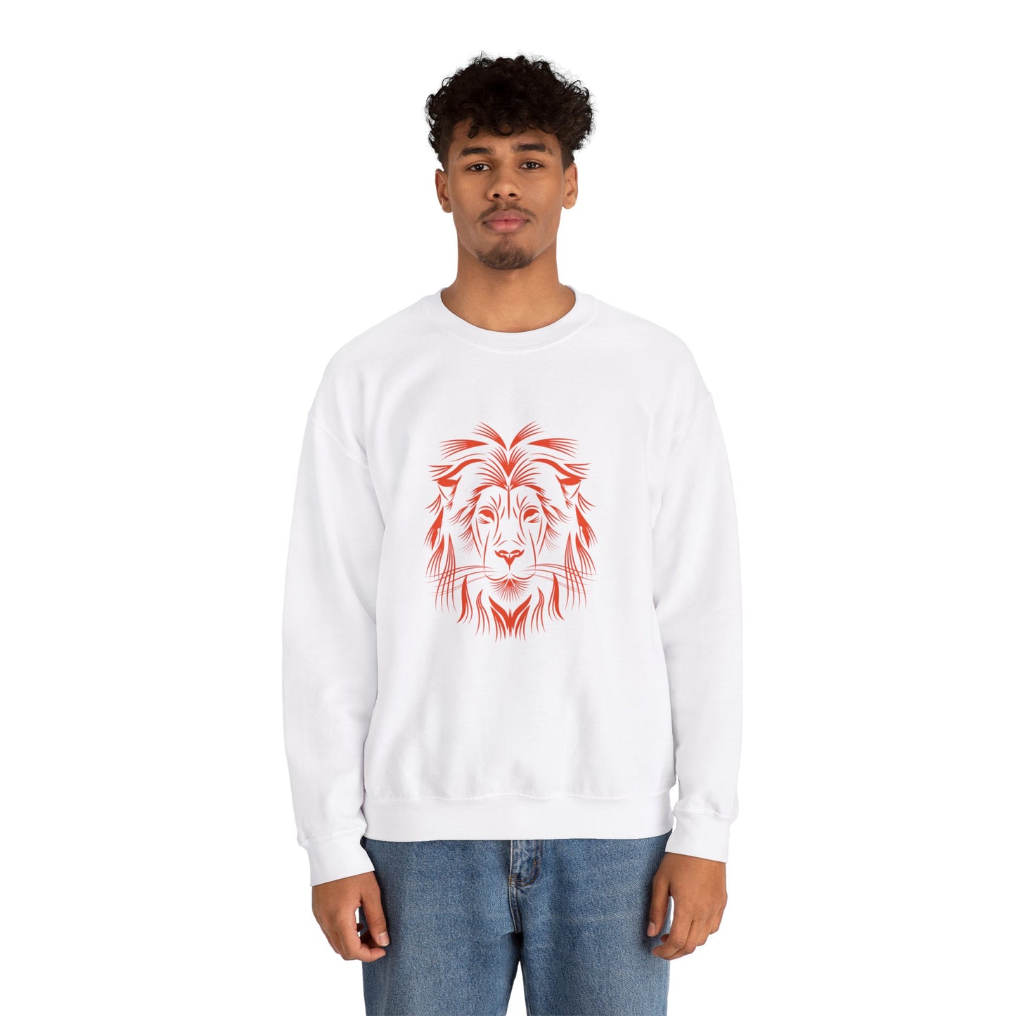 Beautiful lion art Crewneck Sweatshirt for men