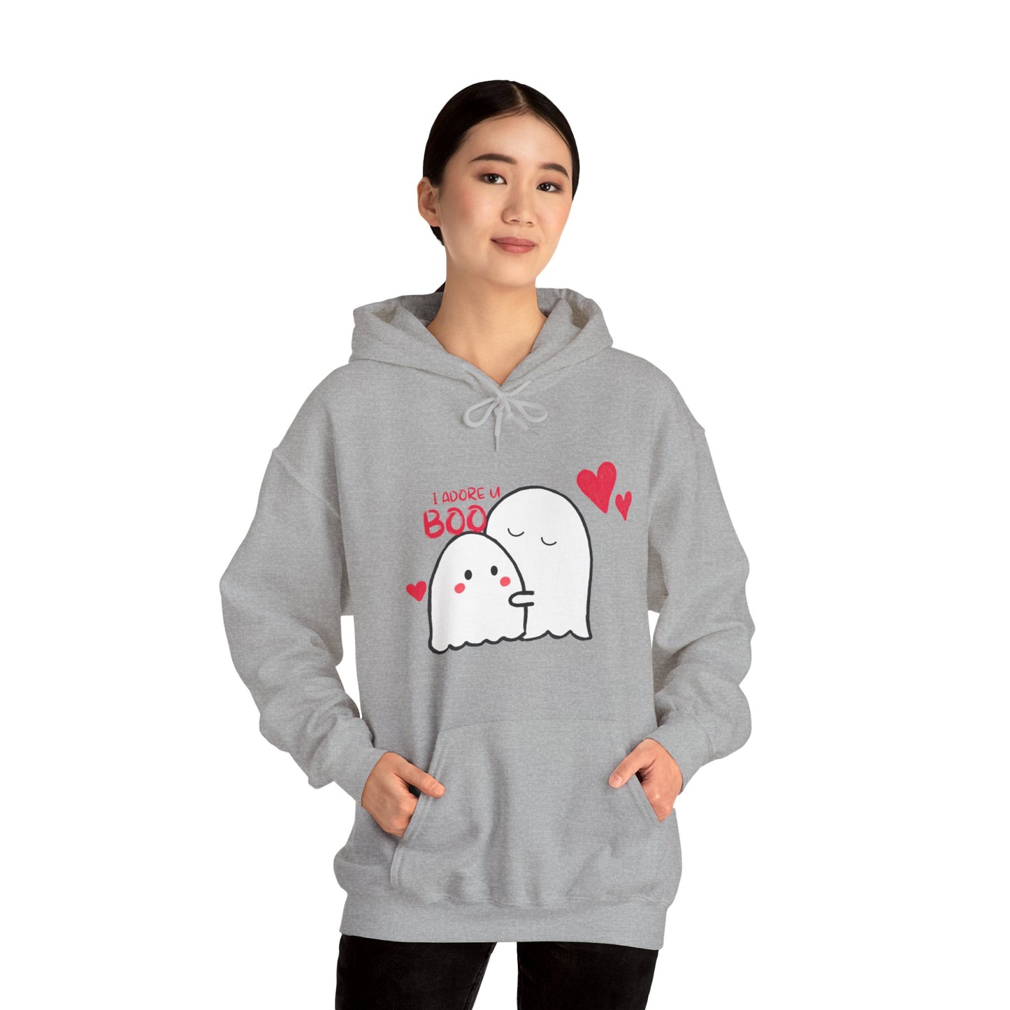 Cute i adore you my boo Heavy Hooded Sweatshirt for men and women