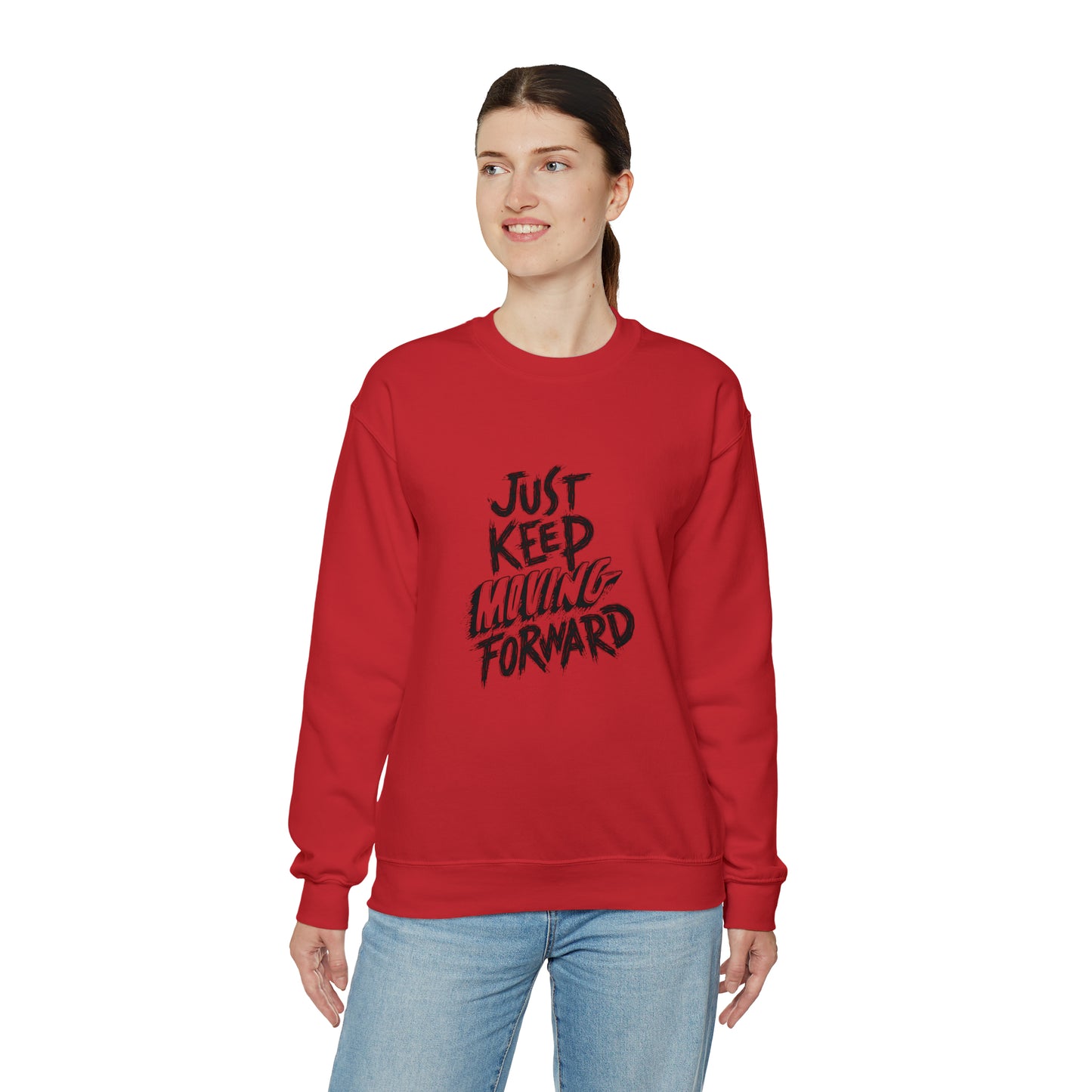 JUST KEEP MOVING FORWARD beautiful  Heavy Blend™ Crewneck Sweatshirt for Men and Women