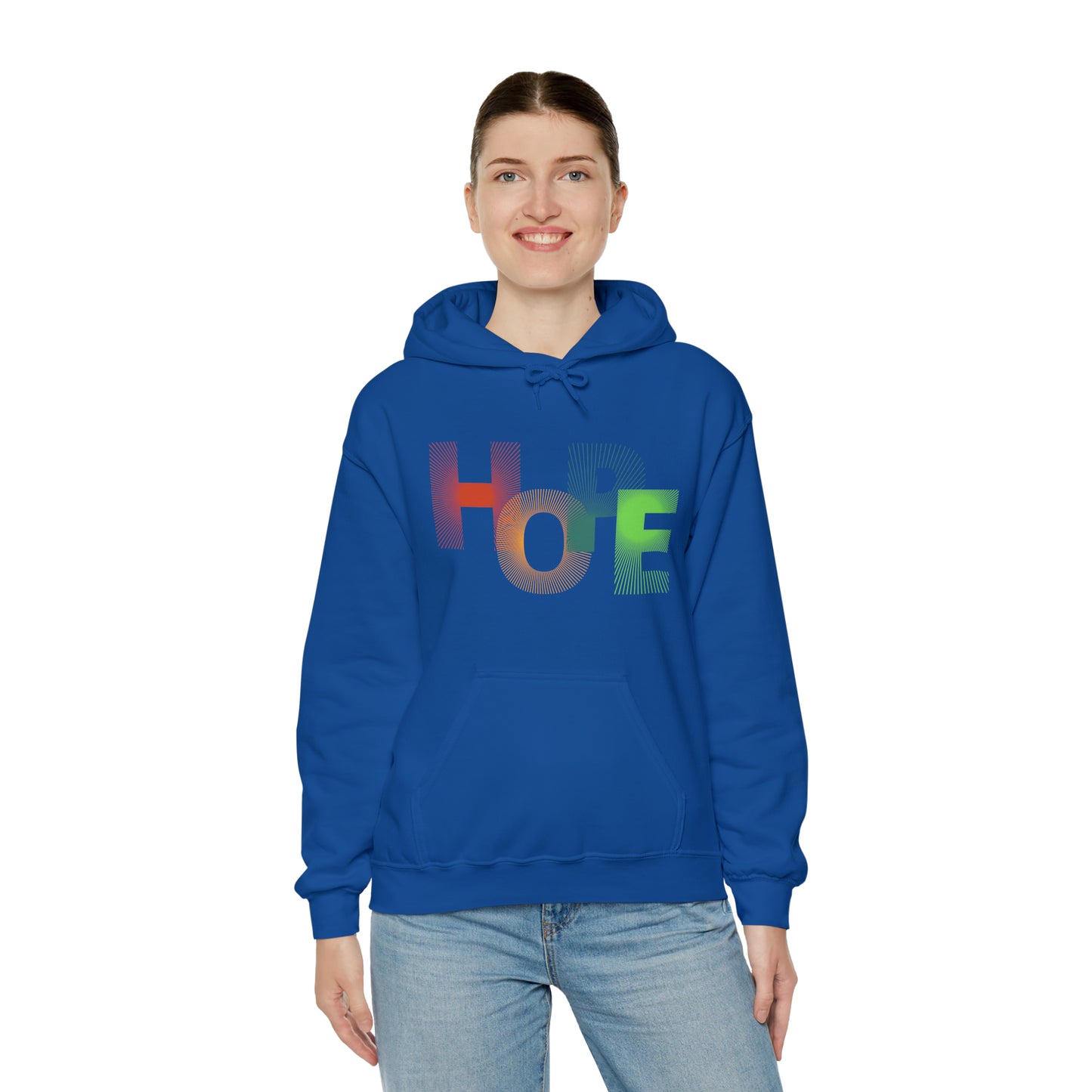 Beautiful and colourful HOPE Heavy Blend™ Hooded Sweatshirt for men and women