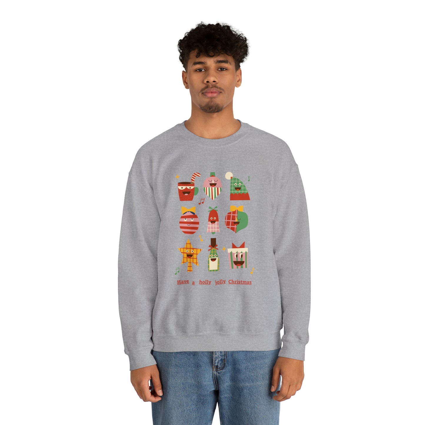 Have a HOLLY JOLLY Christmas Heavy Blend™ Crewneck Sweatshirt for men and women