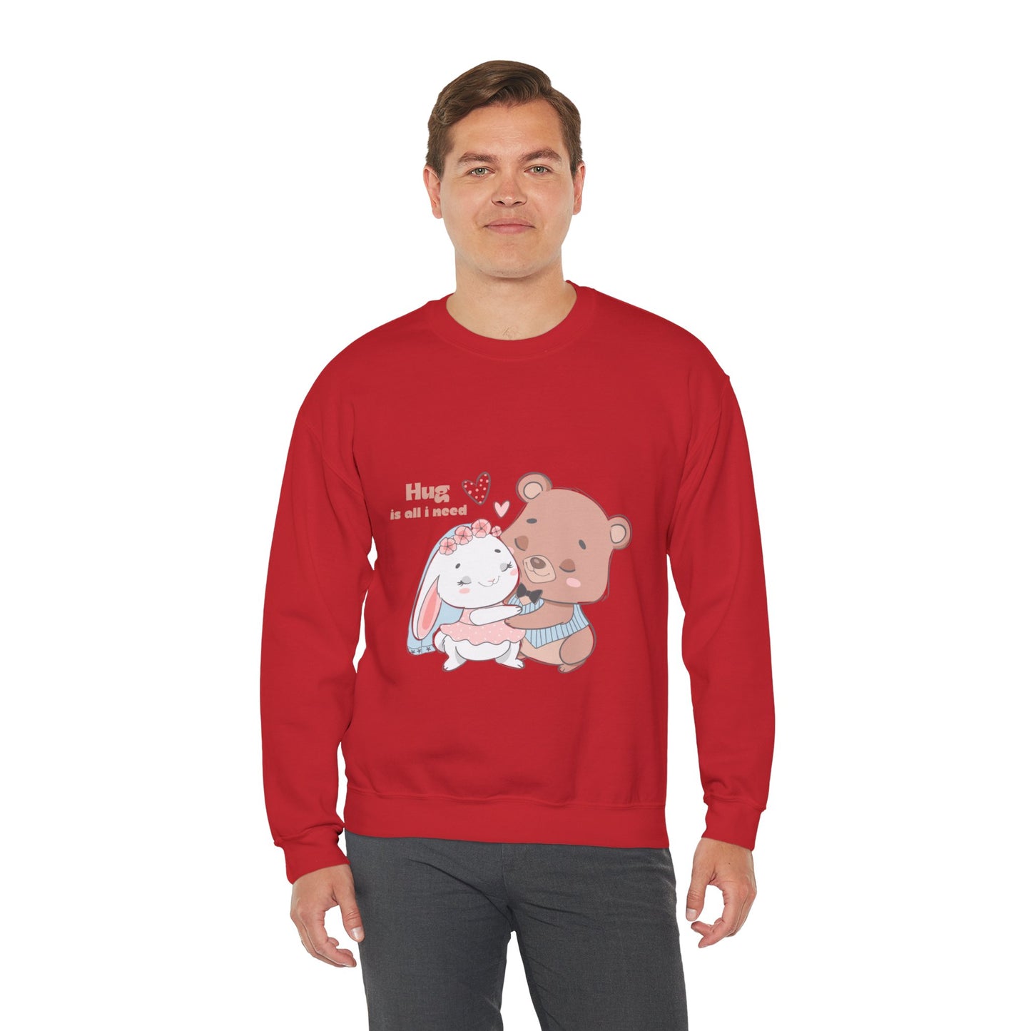 Hug is all i need Cute heavy Valentine's Special Sweatshirt for men and women