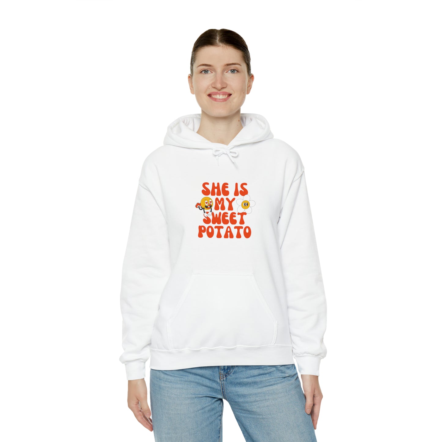 MEN and WOMEN cute she is my sweet potato Heavy Blend™ Hooded Sweatshirt