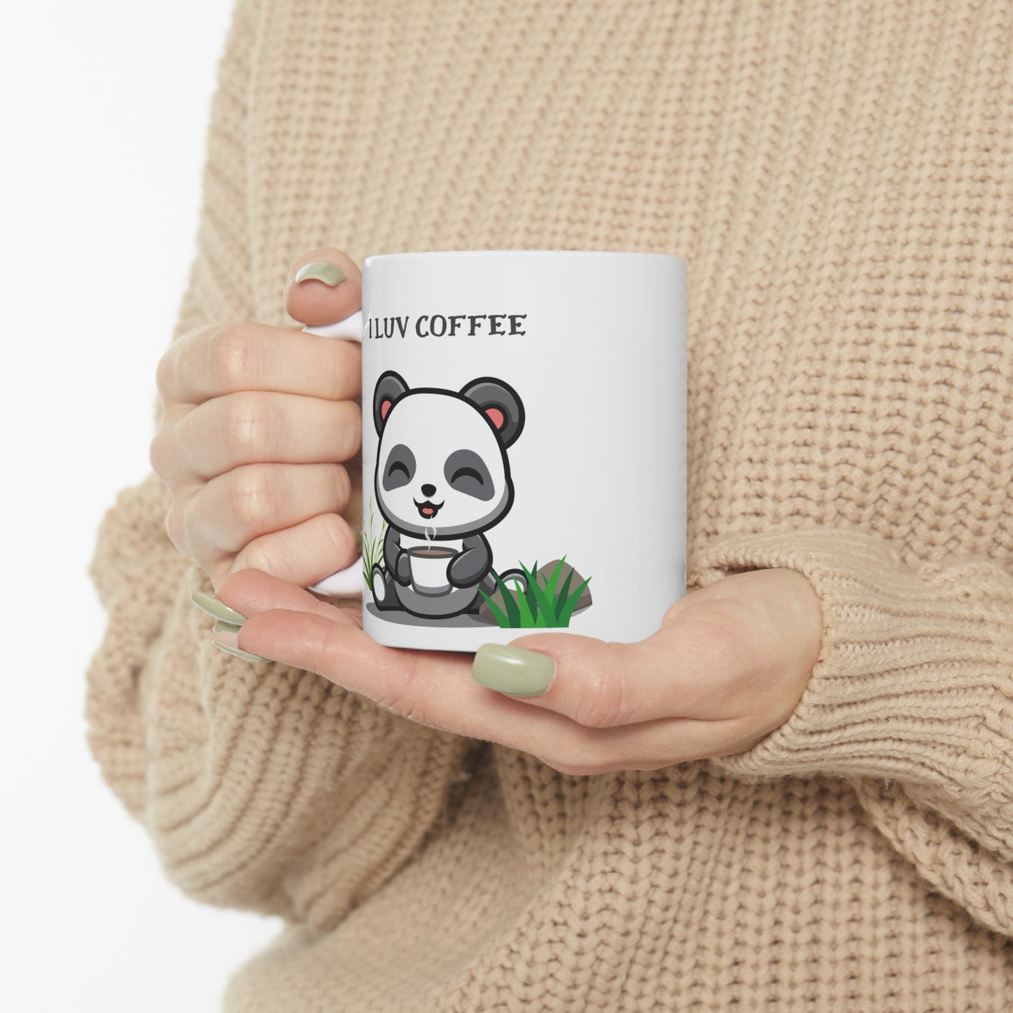 I Love coffee cute panda coffee Mug 11oz