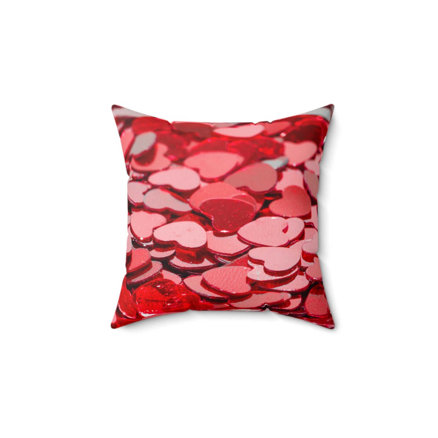 Cute and beautiful red heart Square Pillow