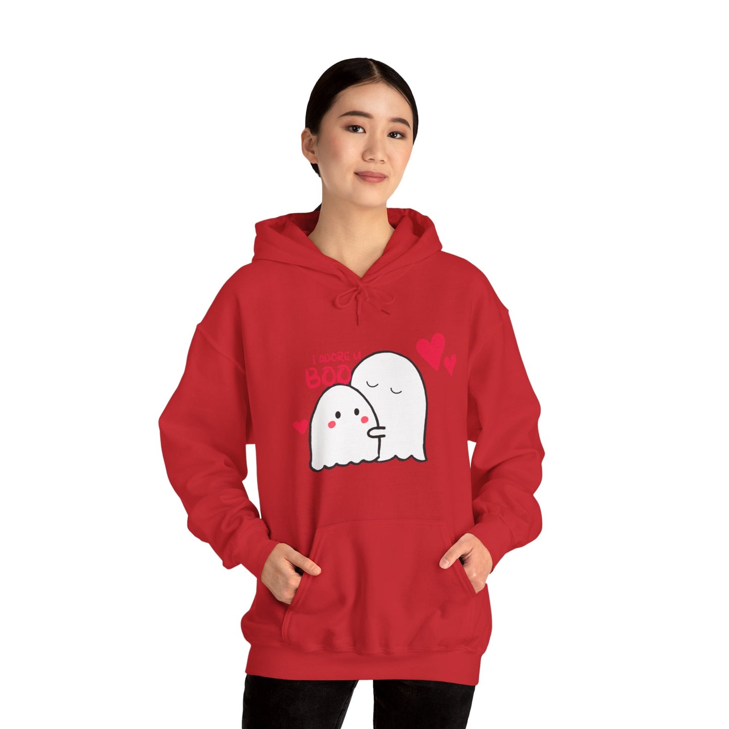 Cute i adore you my boo Heavy Hooded Sweatshirt for men and women