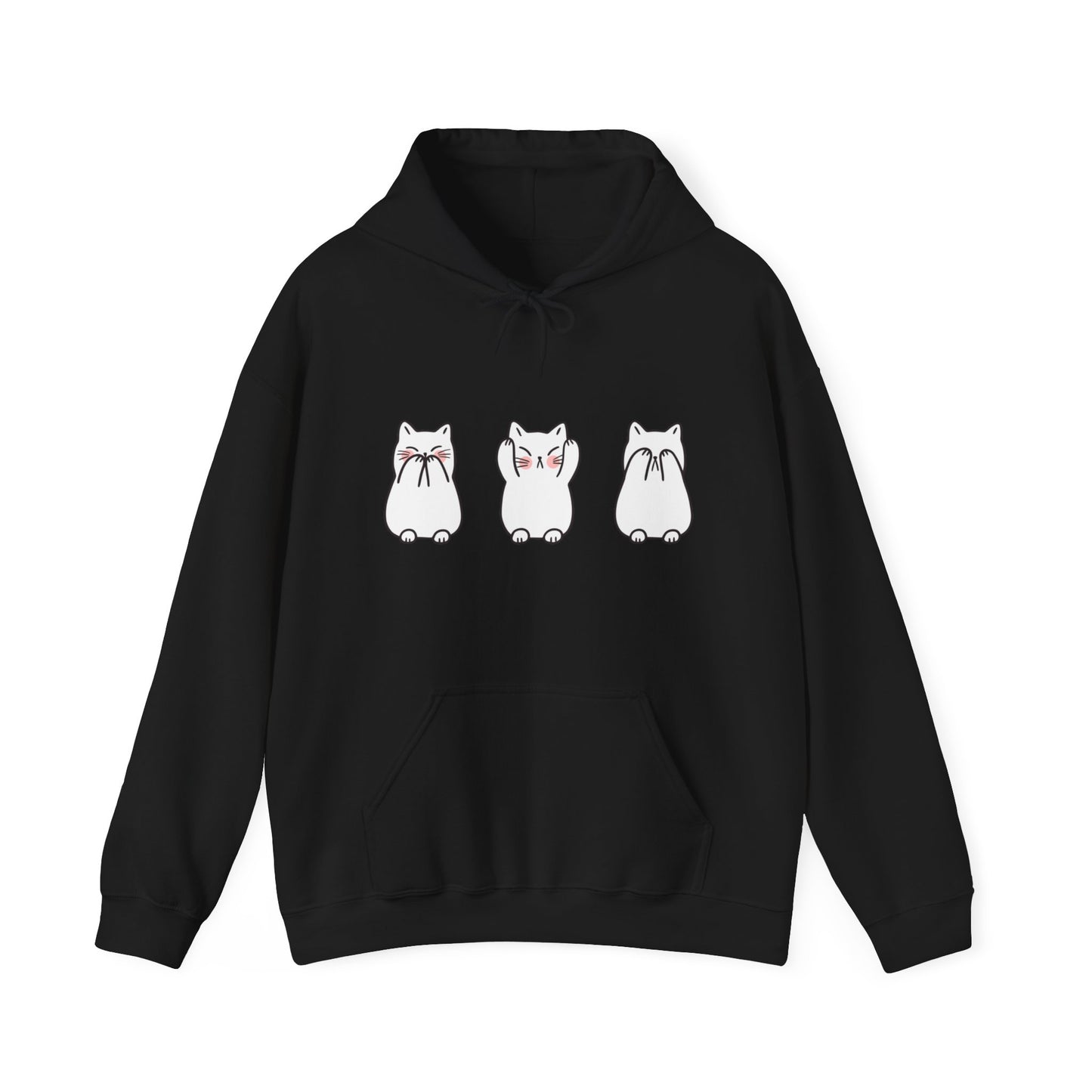 Cute kitty Heavy Hooded Sweatshirt for women