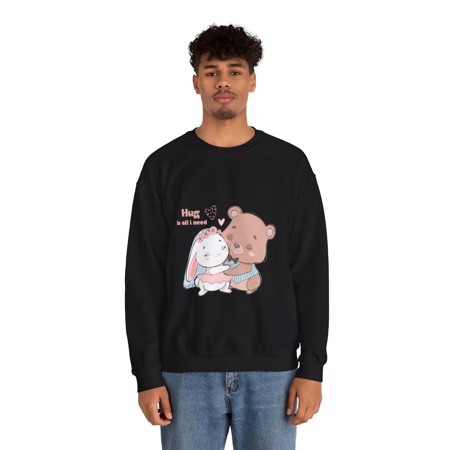 Hug is all i need Cute heavy Valentine's Special Sweatshirt for men and women