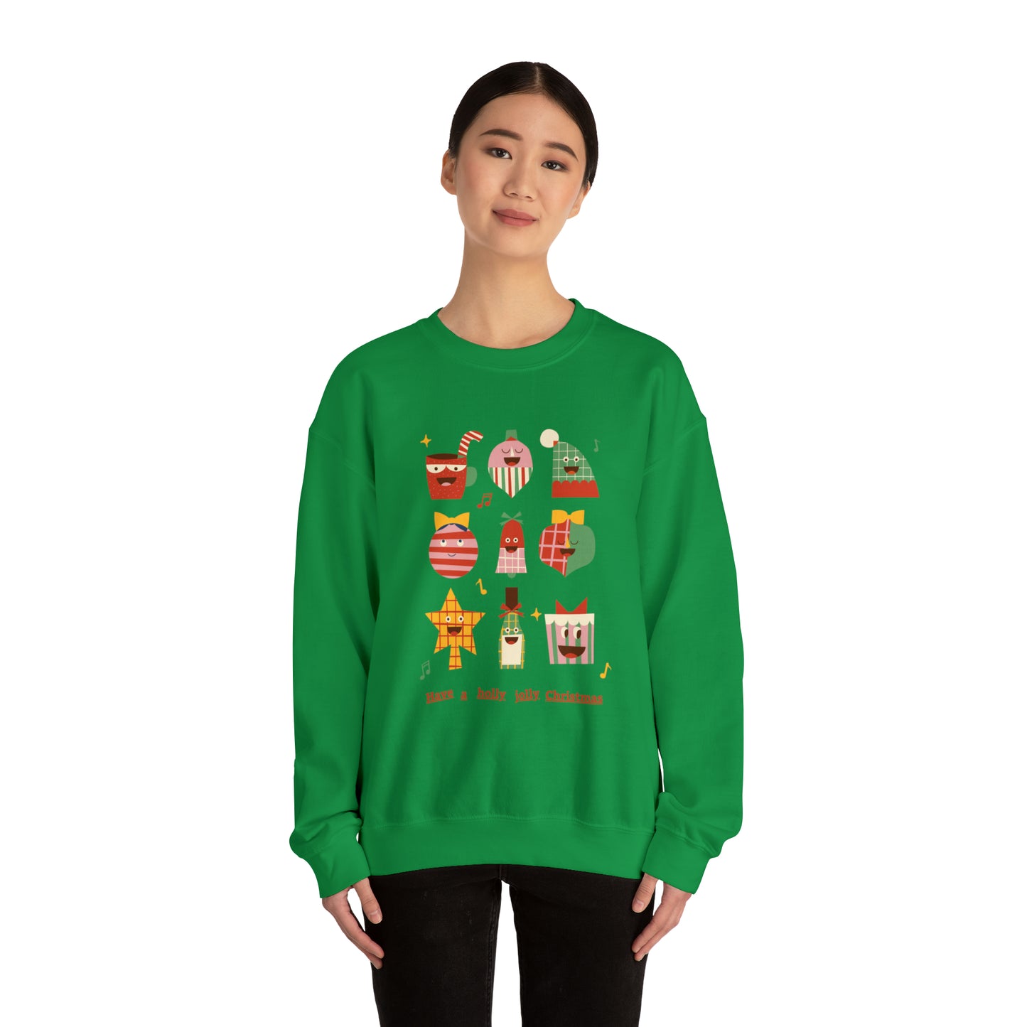 Have a HOLLY JOLLY Christmas Heavy Blend™ Crewneck Sweatshirt for men and women