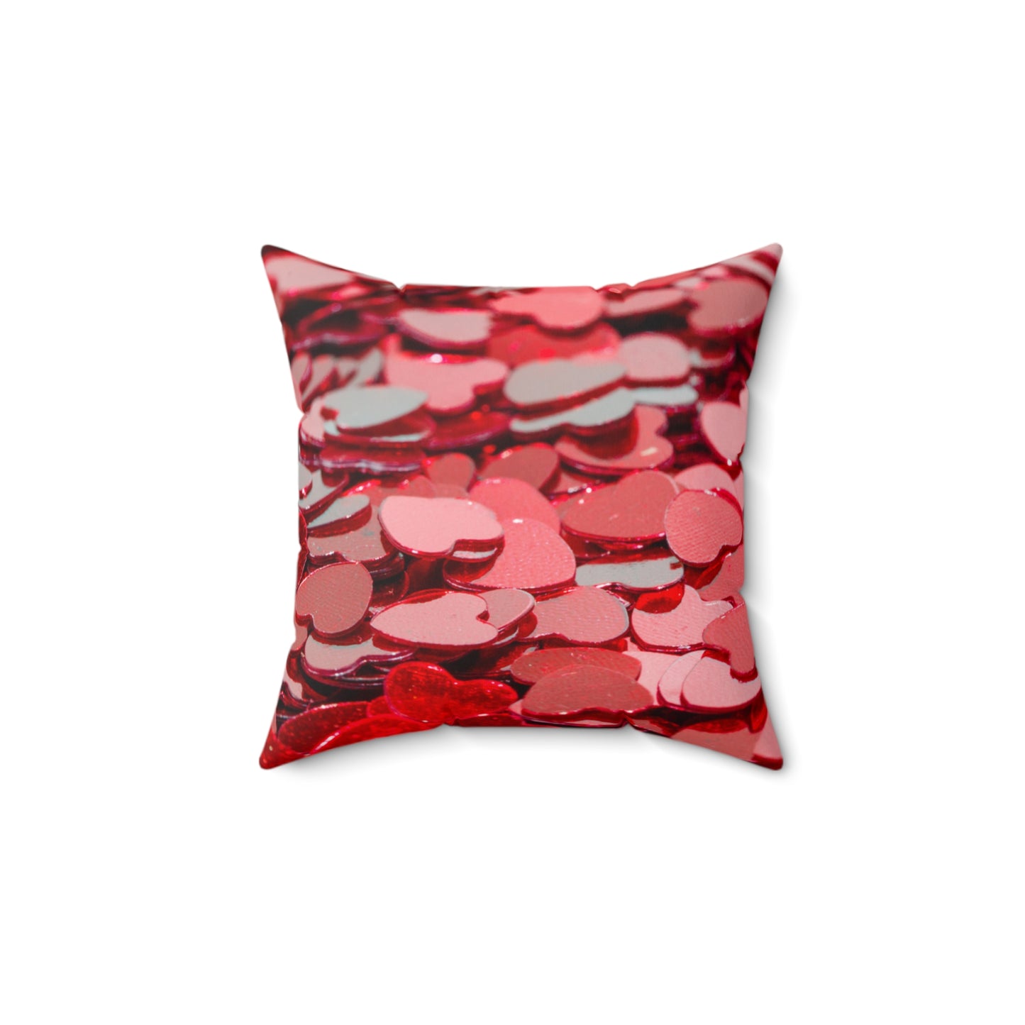 Cute and beautiful red heart Square Pillow