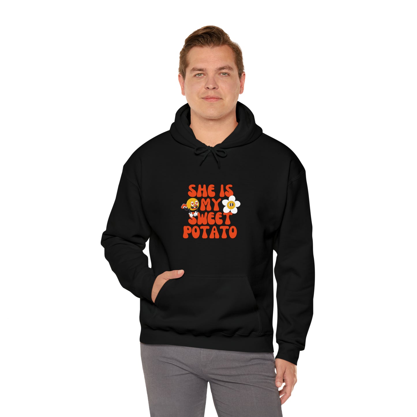 MEN and WOMEN cute she is my sweet potato Heavy Blend™ Hooded Sweatshirt