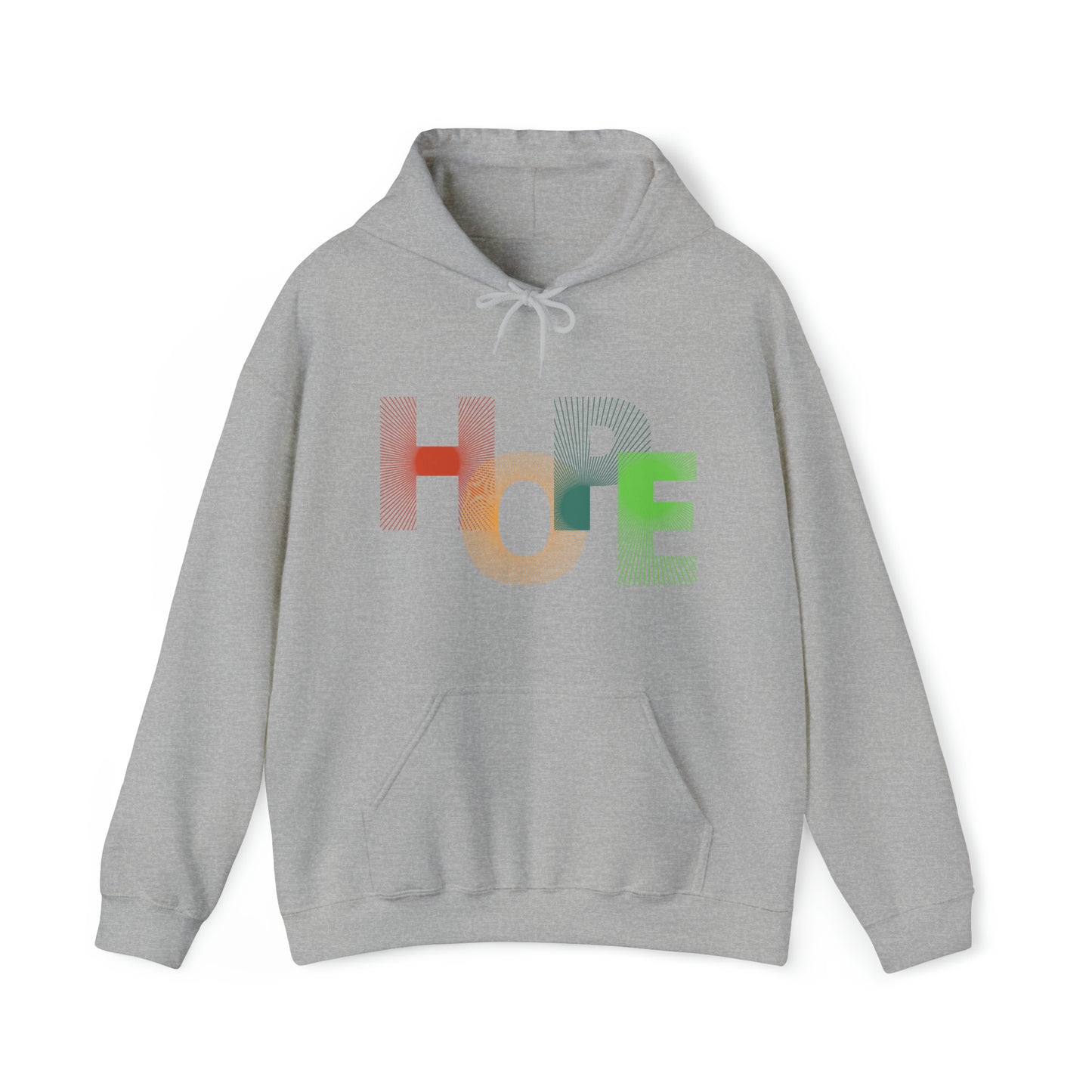 Beautiful and colourful HOPE Heavy Blend™ Hooded Sweatshirt for men and women