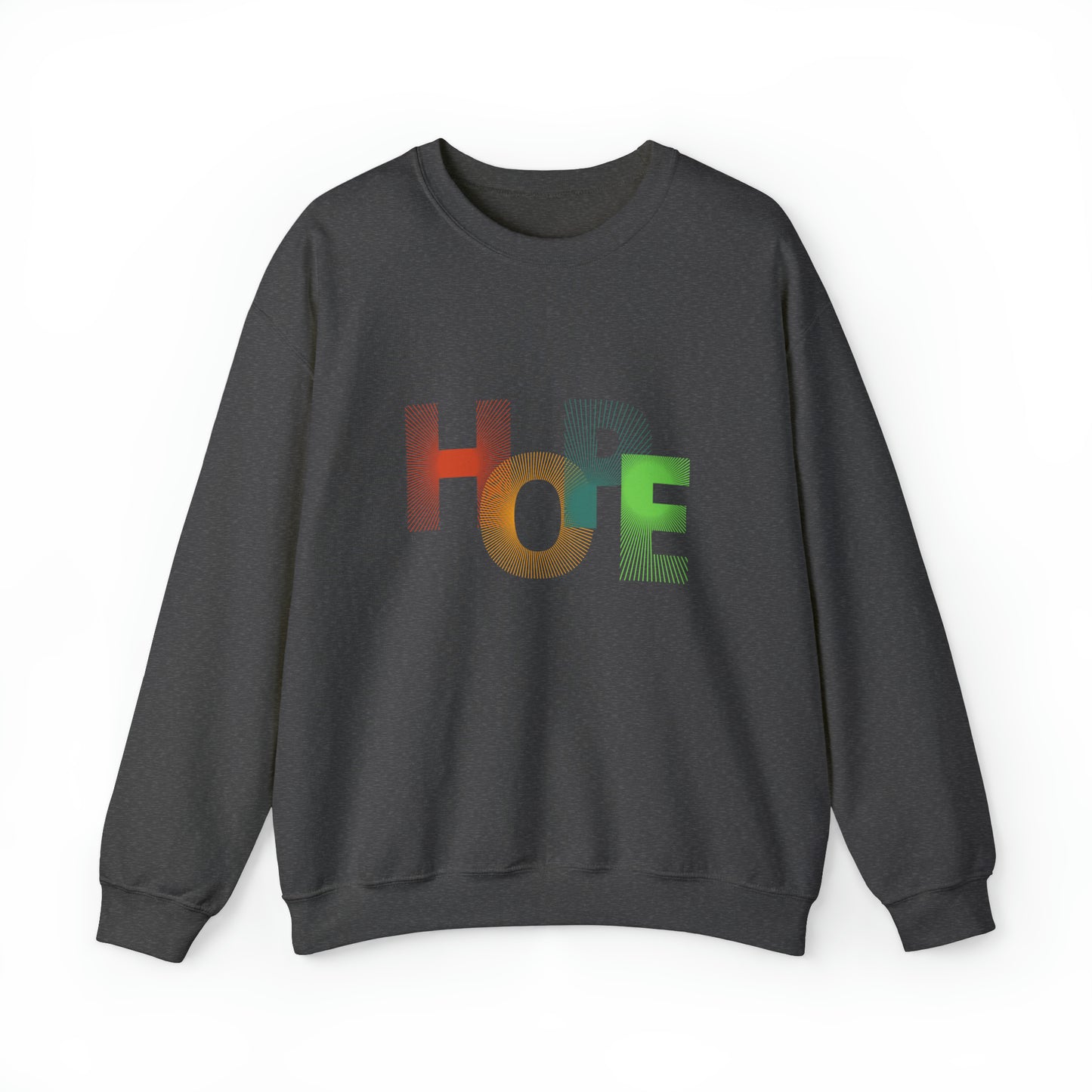 Beautiful and Colourful HOPE Heavy Blend™ Crewneck Sweatshirt for men and women