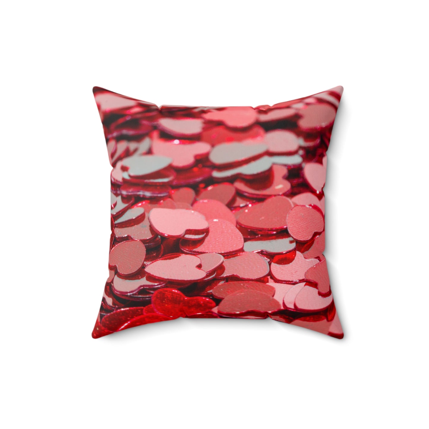 Cute and beautiful red heart Square Pillow