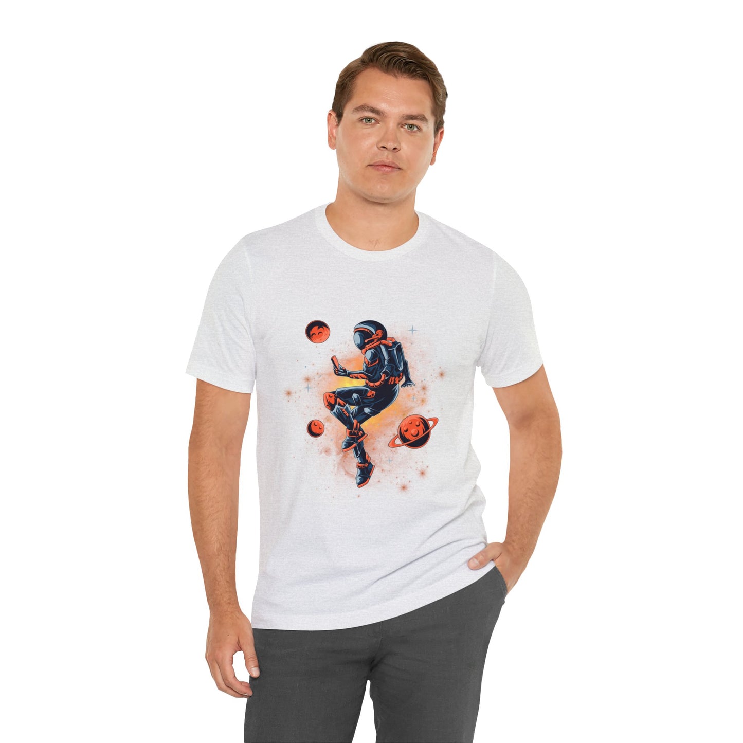 Beautiful Astronaut Jersey Short Sleeve T-Shirt for men and women